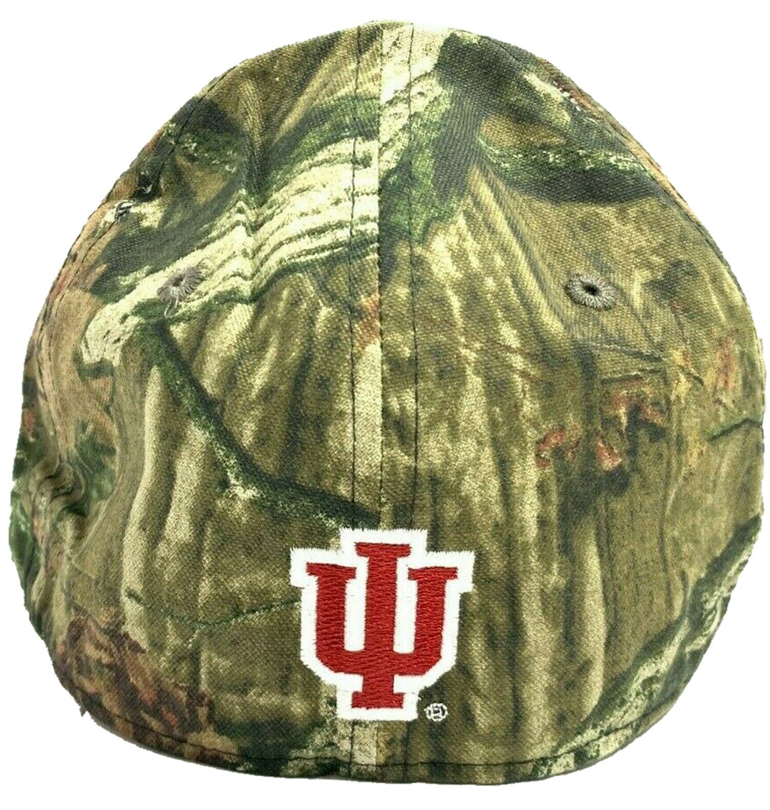 OC Sports NCAA Indiana Hoosiers Embroidered Pro-Flex Black Camo Fitted Hat