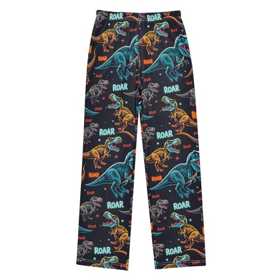 joogoo Neon Cartoon Dinosaur Pajama Pants Pj Bottoms Sleepwear Lounge L