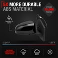 thumbnail image 3 of Passenger Side Power Adjustable Side View Mirror - Compatible with 2014-2019 Toyota Corolla - Power Adjust, Non-Heated, Manual Folding - Paintable Textured Black Housing - OEM 8791002F81C0, 3 of 6