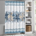 thumbnail image 5 of Blue Starfish Coastal Shower Curtain, Ocean Beach Coral Nautical Botanical Waterproof Shower Curtain Set with 12 Hooks Lightweight Bath Curtains Fabric Bathroom Decor 72x84 Inches, 5 of 9