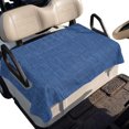 thumbnail image 2 of Navy Blue Golf Cart Seat Covers, Vintage Country Monochrome Farmhouse Golf Cart Seat Towel Cover for 2/4 Seater Bench Seats, Breathable Washable Dust & Sun Protection Seats Blanket 51''x31'', 2 of 9