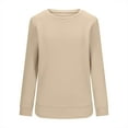 thumbnail image 4 of Sweatshirt for Women Long Sleeve Crewneck Pullover Blouse Tops with Curved Hem Casual Solid Fall Fashion Sweaters Loose Trendy Winter Clothes Cute Tops Comfy Fall Outfits 2025, 4 of 7