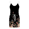 thumbnail image 4 of TAGOLD Womens Summer Dresses,Women Casual V-Neck Sleeveless Bandage Printing Loose Sling Dress, 4 of 5