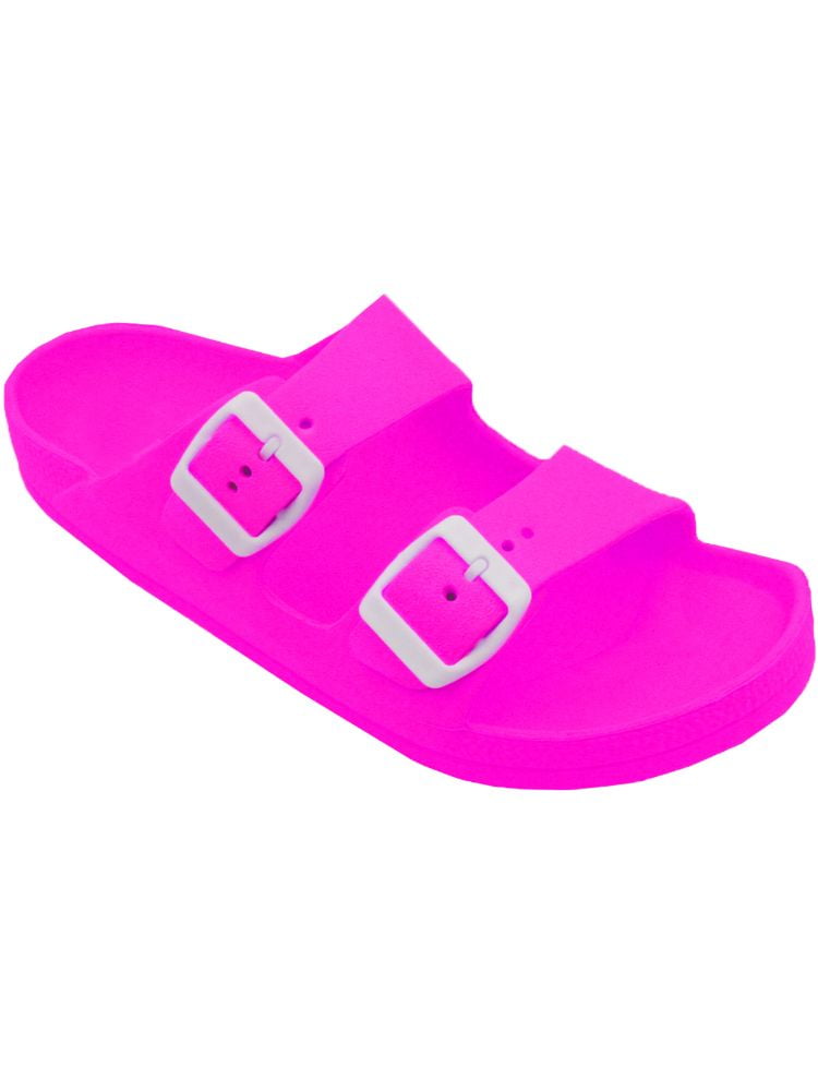 Lavra - Women's Double Buckle Sandals Soft Comfort Lightweight Slide ...