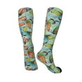 thumbnail image 4 of Fotbe Retro Seamless Flying Butterflies print Women's Men's Novelty Crew Socks Cotton Socks Knee High Socks for Walking,Running,Nurses,Pregnancy, 4 of 9
