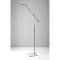 thumbnail image 3 of Adesso® Vera LED Floor Lamp, 61"H, Antique Brass Shade/White Marble Base, 3 of 7