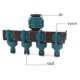 thumbnail image 4 of Conector de manguera de rociador auspicioso 4 salidas, Conector de extensión de conector de rociador de distribuidor Adaptador de grifo Boquilla de grifo Y Selector para jardín Greenh Feliz Sencillez, 4 of 5