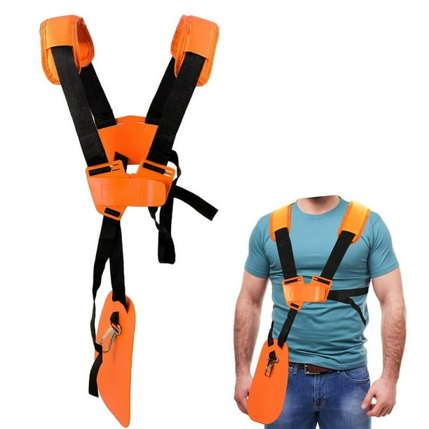 Laklulu Correa para el Hombro de la recortadora de Doble Botonadura - Correa del arnés de la recortadora del cortacésped con cinturón de Nylon Duradero Ajustable para desbrozadora o jardinería