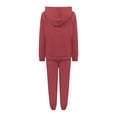 thumbnail image 4 of Timegard Sweatsuits for Women 2 Piece Outfits Hooded Solid Color Long Sleeve Pullover Tops Sweatpants with Pockets Set, 4 of 6