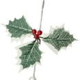 thumbnail image 2 of PULLIMORE 2PCS Christmas Artificial Red Poinsettia Garland with LED Lights and Holly Leaves for Christmas Front Door Wreath Decor, 2 of 9
