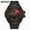 Black red, variant on Men's Alloy Sports Watch – Waterproof Dual Display with Multiple Functions