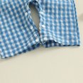 thumbnail image 6 of CAICJ98 Infant Baby Boy Halloween Pumpkin/Ghost Plaid Jumpsuit Sleeveless Gingham Romper One Piece Strap Overalls Smocked Clothes,Size 0-3 Months, 6 of 9