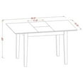 thumbnail image 5 of East West Furniture Norfolk 5-piece Wood Dining Table Set in Linen White, 5 of 6