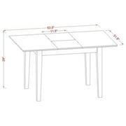 East West Furniture Dining Table Black, NFT-BLK-T