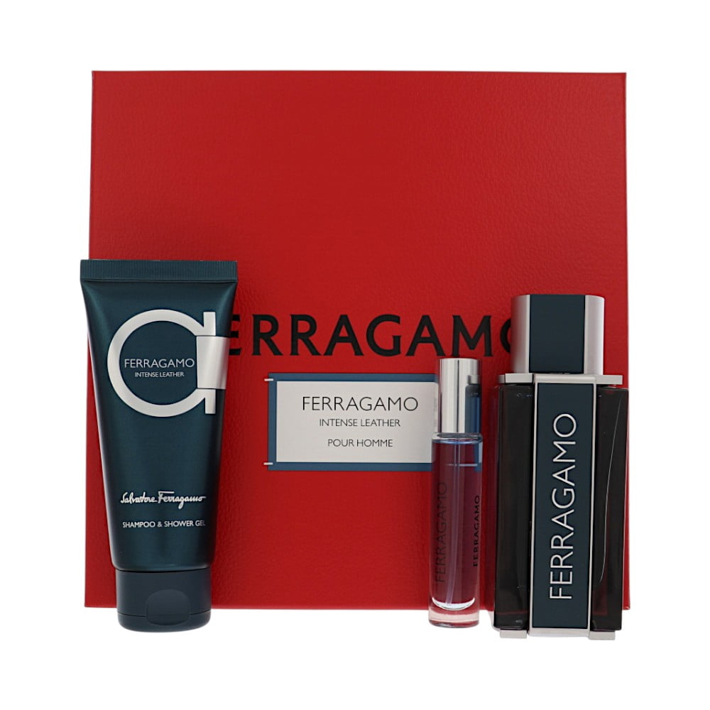 Salvatore Ferragamo, Leather Set, floral fragrance, 3 Pc Gift Set