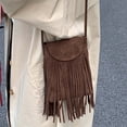 thumbnail image 2 of gcong Bohemian Fringe Messenger Crossbody Bag with Tassel Decoration and Adjustable Long Strap for Phone, 2 of 4