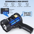 thumbnail image 3 of Rechargeable Spotlight,2000000 LM Super Bright Handheld Spot Light LED Flashlight High Lumens,Powered Spotlight Large Searchlight Outdoor with Solar Panels for Boating Camping Hunting, 3 of 9