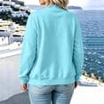thumbnail image 3 of Women's Fleece Zip up Sweatshirt Jackest No Hood, Casual Long Sleeve Coat Outerwear with Pockets, Fall Comfy Versatile Jackets Daily Wear, 3 of 7