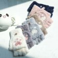 thumbnail image 4 of 2 guantes con forma de pata de gato y funda, de medio dedo, tejidos a mano, cálidos y con funda 758, 4 of 5