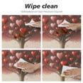 thumbnail image 4 of Wuche Valentine's Day with A Heart Shaped Tree Round Tablecloth, Fitted Round Table Cloth with Elastic Edge Wipeable Table Protector for Indoor Outdoor Party Picnic, 4 of 7