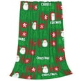 thumbnail image 2 of Pofeuu Cute Santa And Ho Ho Ho Print Ultra-Soft Micro Fleece Blanket,for Bed Or Sofa,All Season Throw Blankets Flannel Blanket-60"x50", 2 of 7