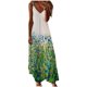 thumbnail image 2 of ICHUANYI Clearance Women's Summer Fashion Printed V-Neck Sleeveless Suspenders Pullover Dress(Green, M) Ichaunyi WER2023080815713, 2 of 4