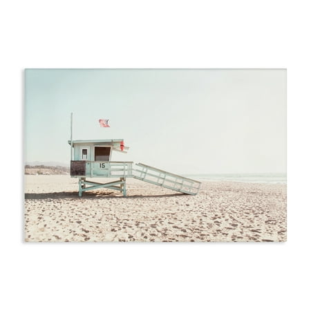 Stupell Industries Lifeguard Hut USA Flag Canvas Wall Art, design by Sisi and Seb, 30 x 45