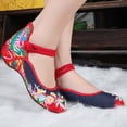 thumbnail image 4 of Archer Women Elegant Art Party Casual Flat Chinese Style Flower Embroidered Cloth Shoes, 4 of 7