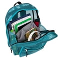 thumbnail image 4 of Solid Color Transparent See Through Mesh Stadium Approved Backpack for Travel and Commuting in Aquamarine, 4 of 6