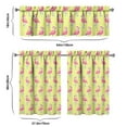 thumbnail image 6 of Kitchen Curtains 36 Inch Short - 3 Panel Set, Flamingo Tropical Bird Print, Rod Pocket Window Curtain, 100% Polyester for Hawaiian Summer Beach Decor, Easy Wash, 6 of 6