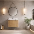 thumbnail image 2 of La Jolla 30" Floating Bathroom Vanity Washed Oak, 2 of 10