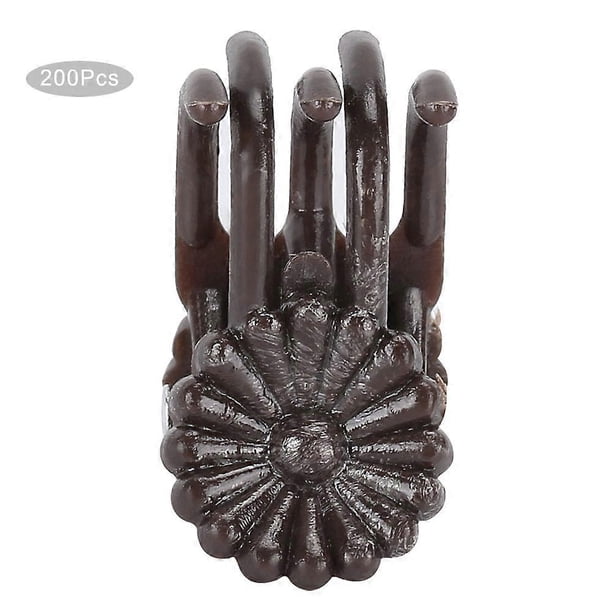 Lot de 200 pinces de fixation en forme de fleur pour tiges d'orchidées, accessoires de jardinage, marron