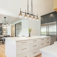 thumbnail image 6 of LNC Black & Gold 6-Light Globe Chandelier with Clear Glass Shades, Adjustable Height, 6 of 15