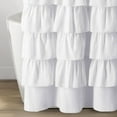 thumbnail image 6 of JJCOITR White Ruffle Shower Curtains for Bathroom, Farmhouse Fabric Cute Ruffled Chic Shower Curtain, 72" W x 72" L, 6 of 6