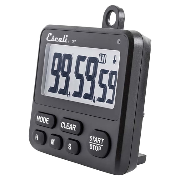 Escali Extra Loud Display Digital Kitchen Timer with Clock Mode, Recall Timer Magnetic Back