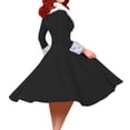 thumbnail image 3 of Ramiter Winter Dresses for Women 2024 Christmas Women's Casual Dresses Casual Hoodies Long Sleeve Drawstring Pullover Top Dress Dresses 2024 Black,L, 3 of 5