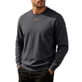 thumbnail image 5 of Crewneck Sweatshirts for Men Long Sleeve Small Logo Regular Fit Casual Pullover Tops, 5 of 8