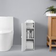 thumbnail image 3 of PVC Furniture Narrow Bathroom Toilet Cabinet，Bathroom Storage Organizer Rack Stand, 3 of 5