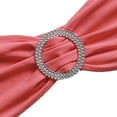 thumbnail image 2 of Coral Spandex Chair Bands Sashes - 50 pcs Wedding Banquet Party Event Decoration Chair Bows Ties (Coral, 50 pcs), 2 of 3