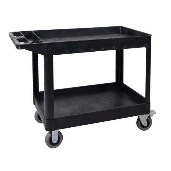 Luxor XLC11SP6-B two shelf heavy-duty utility cart