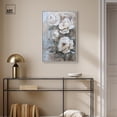 thumbnail image 3 of White Mirage I Canvas Print Floral Wall Decor by Art Remedy, Silver Frame, 20 x 30, 3 of 7