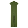 thumbnail image 6 of Cutuoiiu Women's Fashion Button Down Linen Jumpsuit with Rolled Cuffs and Pockets for Spring and Summer Looks Gifts, 6 of 8