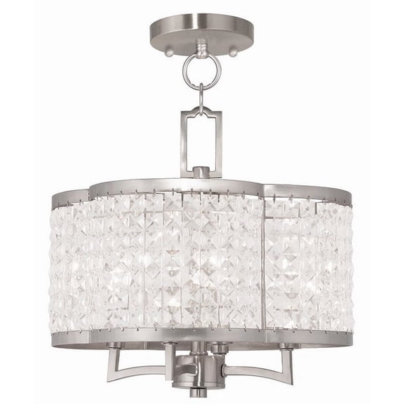 Traditional Four Light Chandelier-Brushed Nickel Finish Bailey Street Home 218-Bel-1764535