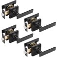 thumbnail image 1 of Satin Nickel Passage Door Handles Interior Brushed Nickel Door Handles Indoor Keyless Non-Locking Lever Set for Hallway or Closet Doors Reversible for Right/Left Handed Door, 1 of 6