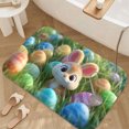 thumbnail image 3 of 1pc Easter Bunny and Eggs Absorbent Non-Slip Bathroom Thickened Flannel Rug Decor,Soft,Quick Drying,Suitable For Indoor/outdoor Use,Bathrooms,Bedrooms,Kitchens,Terrace,Laundry Rooms,16"x24", 3 of 9