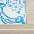 thumbnail image 3 of SAFAVIEH Vinyl Floor Evette Medallion Area Rug, Blue/Ivory, 6'7" x 9'1", 3 of 8