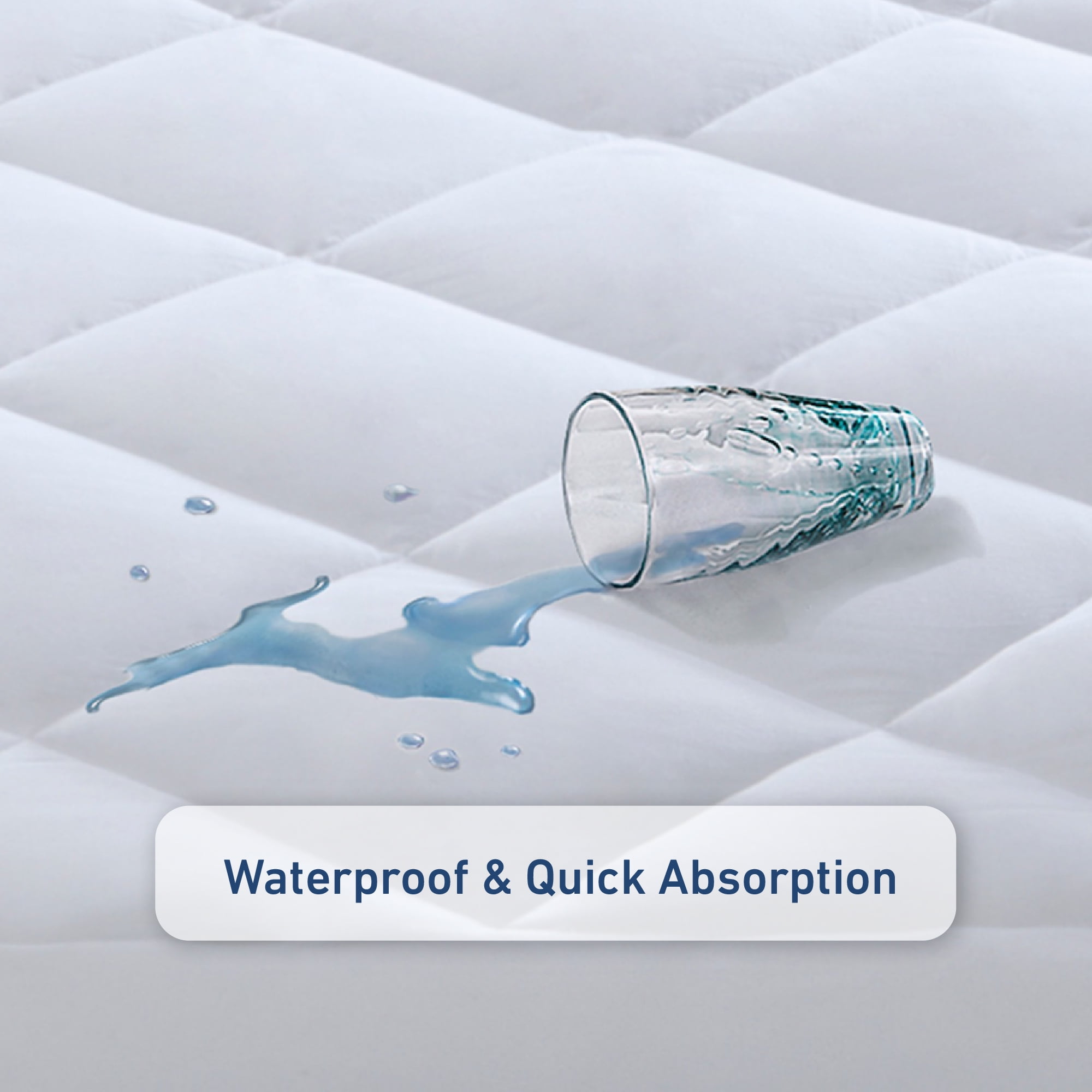 Sleep Philosophy Full Size Quilted Fitted Mattress Pad Cover, Waterproof Mattress Topper with Deep Pocket, Extra Thick Bed Mattress Protector, Down Alternative Mattress Cover, Machine Washable