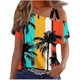 thumbnail image 1 of Tops de Ajuste Suelto para las Mujeres Moda Impresa Doble Suspensión Manga Corta Top Suelto, Blusa Casual Ligera, 1 of 5