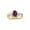 Amethyst, variant on Rings for Women 14K Gold Plated Silver Swirl Z Ring 7X5MM Oval Gemstone & Diamond Rings February Amethyst Jewelry Size 5