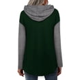 thumbnail image 1 of Splicing Sweatshirt, Pullover Women Top Hooded Polyester Fiber  For Autumn Outfit, 1 of 6